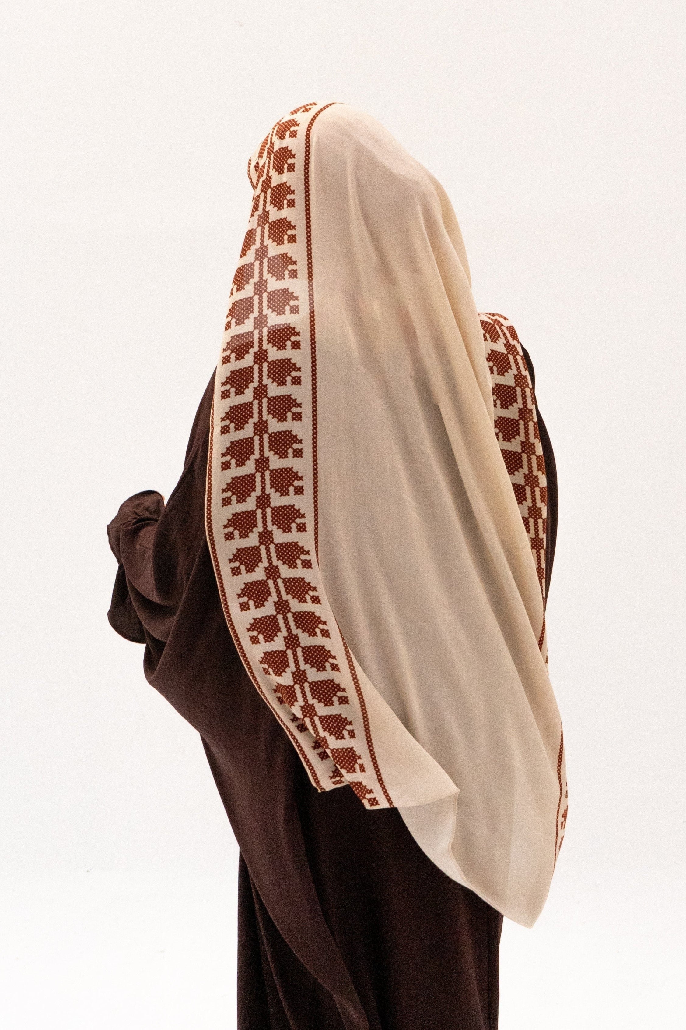 Beige and Brown Tatreez Modal