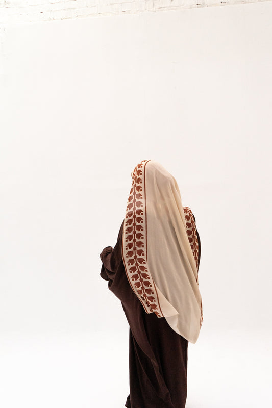 Beige and Brown Tatreez Modal